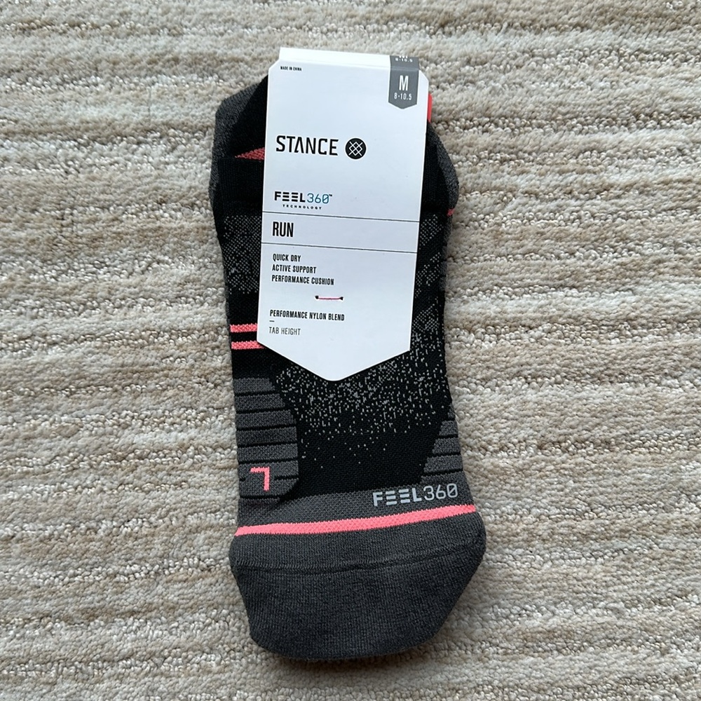 3 Pairs of Stance Socks Feel 360 Run Performance Socks Tab Ankle Height Medium - Picture 8 of 13